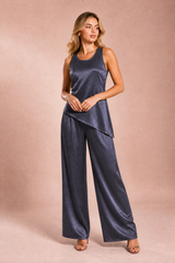 Asymmetrisches ärmelloses Hosen-Set