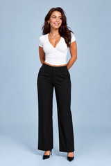 Crop-Top mit Wickeloptik und V-Ausschnitt