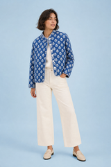 Steppjacke mit Print und Stehkragen