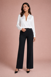 Chemise fluide col V | Variante Blanc | Lounelle Paris