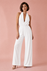 Halterneck-Jumpsuit mit freiem Rücken