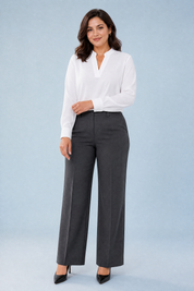 Blouse fluide col en V | Porté sur une autre silhouette | Lounelle Paris