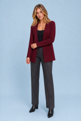 Mittellanger Blazer mit V-Ausschnitt