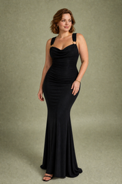 Robe longue col bénitier dos nu | Porté sur une autre silhouette | Lounelle Paris