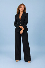 Blazer-Set mit weiter Hose