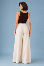 Pantalon palazzo fluide | Vue de dos | Lounelle Paris
