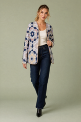 Gesteppte Jacke mit Print, Wendemodell