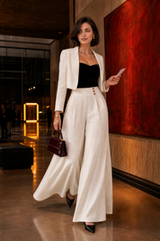 Pantalon palazzo fluide | Deuxième photo lifestyle | Lounelle Paris