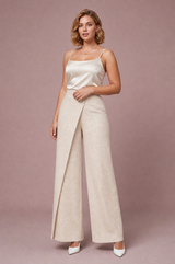Asymmetrische Hose mit hohem Bund