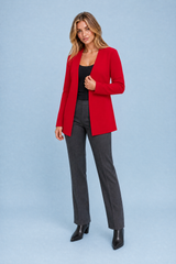 Mittellanger Blazer mit V-Ausschnitt