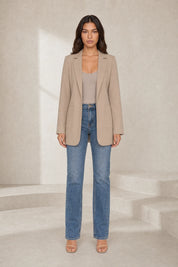 Blazer ajusté à col tailleur | Lounelle Paris