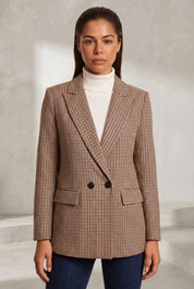 Blazer ajusté motif pied-de-poule | Lounelle Paris