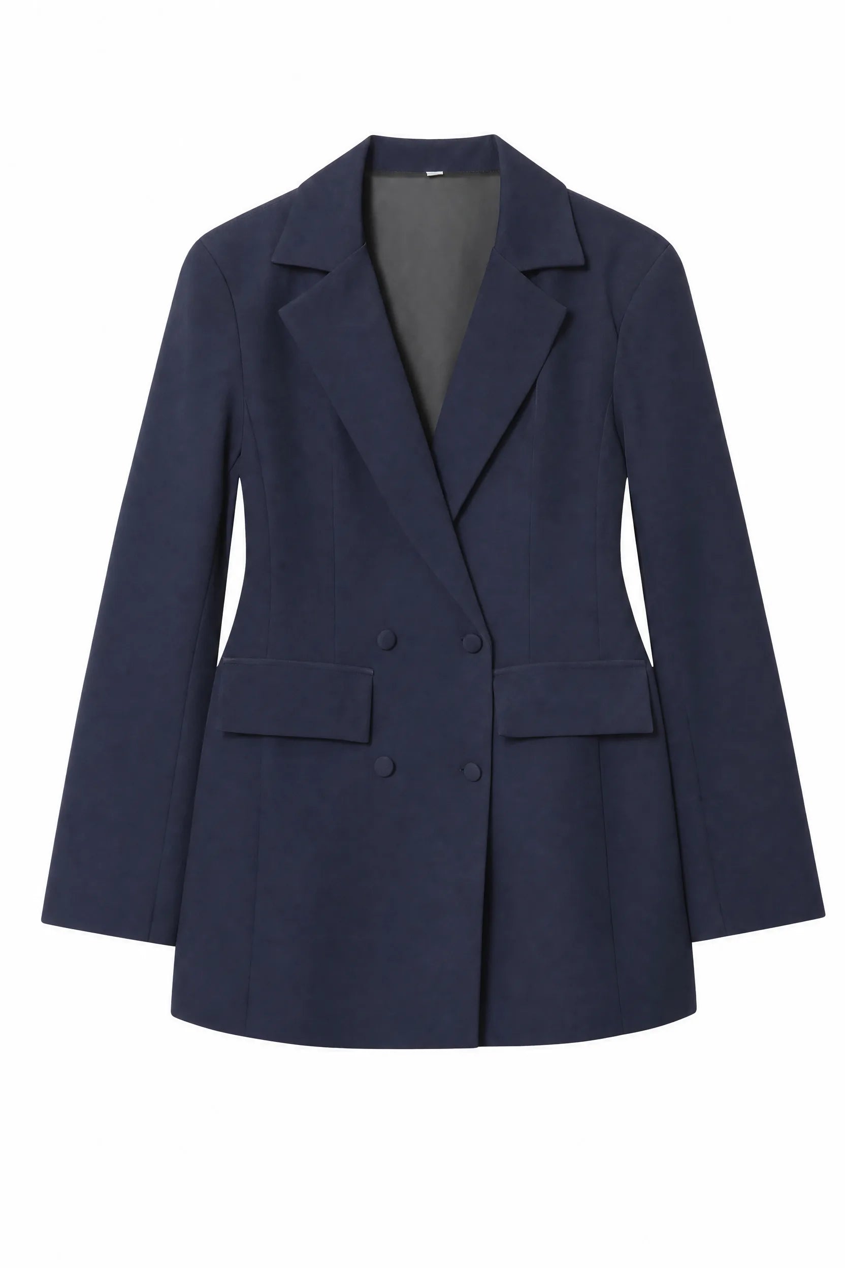 Blazer bleu marine ajusté double boutonnage | Lounelle Paris