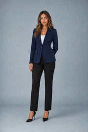 Blazer col tailleur coupe cintrée | Variante Bleu marine | Lounelle Paris