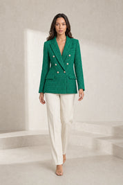 Blazer croisé en tweed | Lounelle Paris