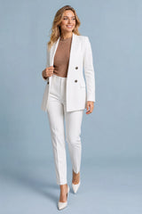 Mi-Langer Blazer mit Doppelknopfleiste