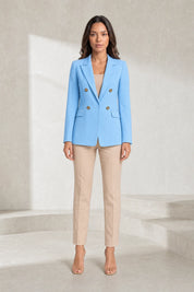 Blazer mi-long à double boutonnage | Lounelle Paris