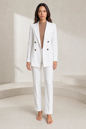 Blazer mi-long à double boutonnage | Lounelle Paris