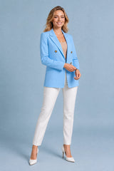 Mi-Langer Blazer mit Doppelknopfleiste