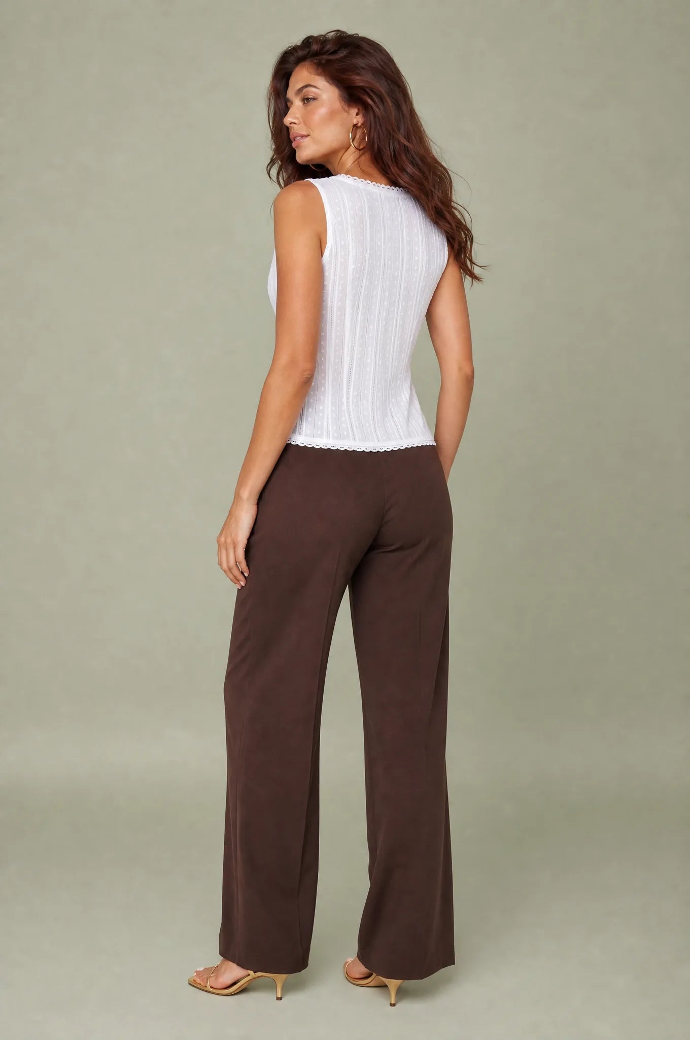 Blouse blanche col V dentelle | Vue de dos | Lounelle Paris