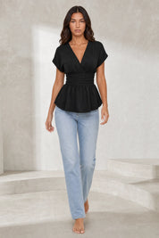Blouse col V taille cintrée | Lounelle Paris