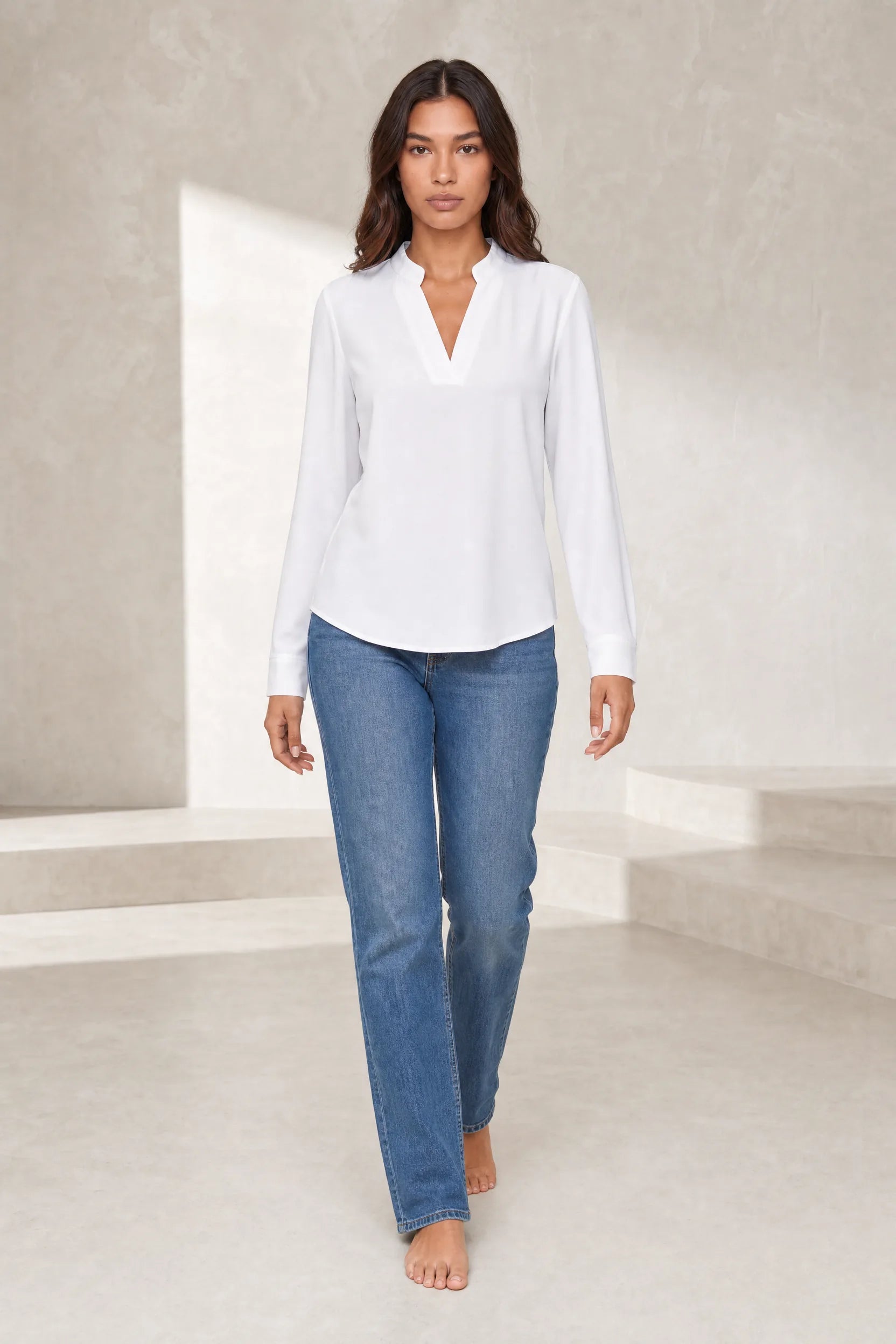 Blouse fluide col en V | Lounelle Paris