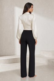 Blouse satinée cache-cœur | Lounelle Paris