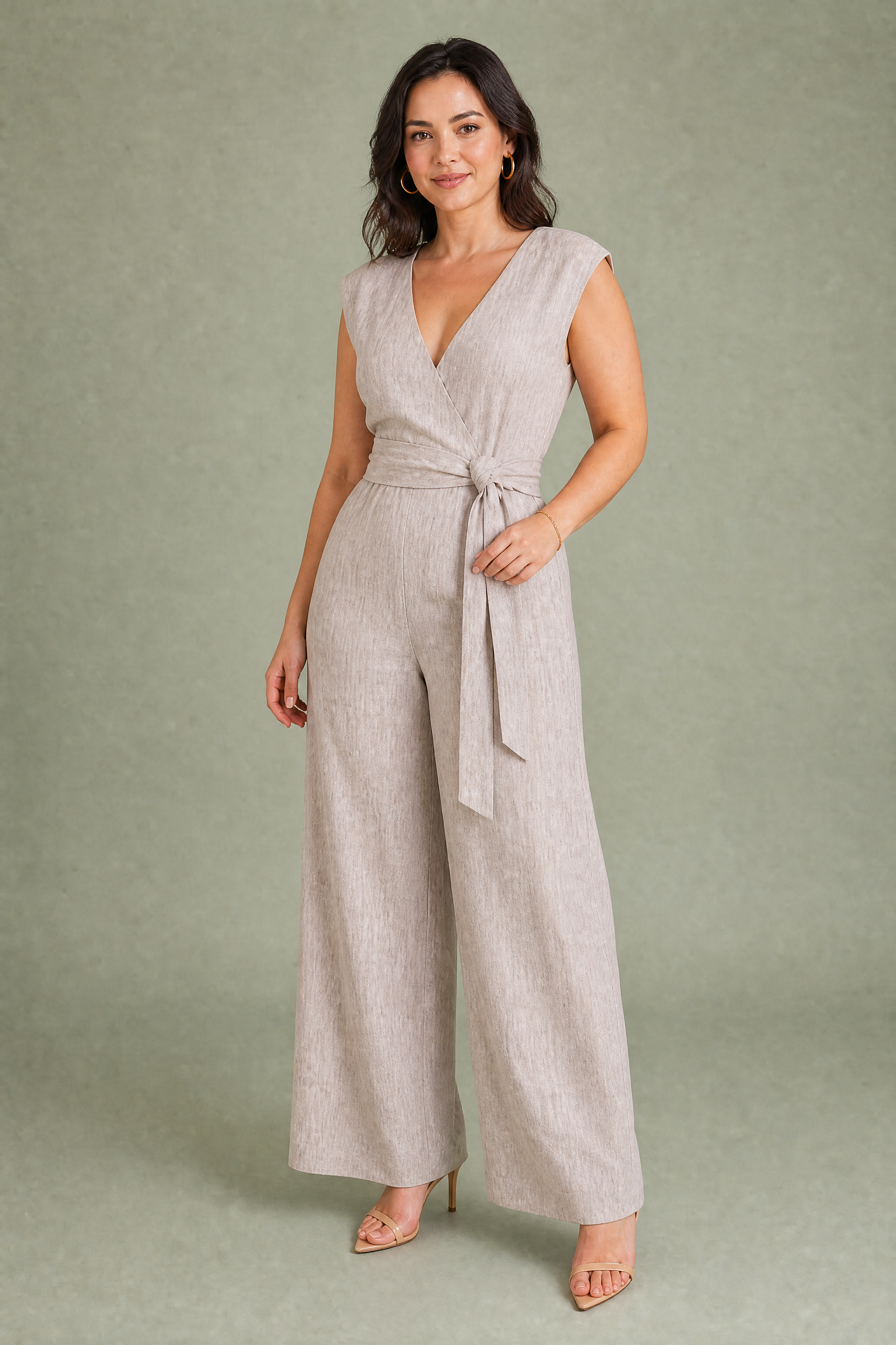 Combinaison pantalon fluide col V | Porté sur une autre silhouette | Lounelle Paris