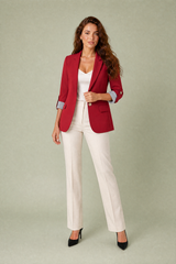 Taillierter Blazer mit Dreiviertelärmeln