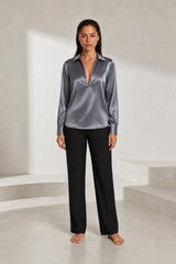 Chemise fluide col V