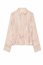 Chemise métallisée à ceinture | Lounelle Paris
