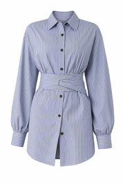 Chemise rayée à ceinture | Lounelle Paris