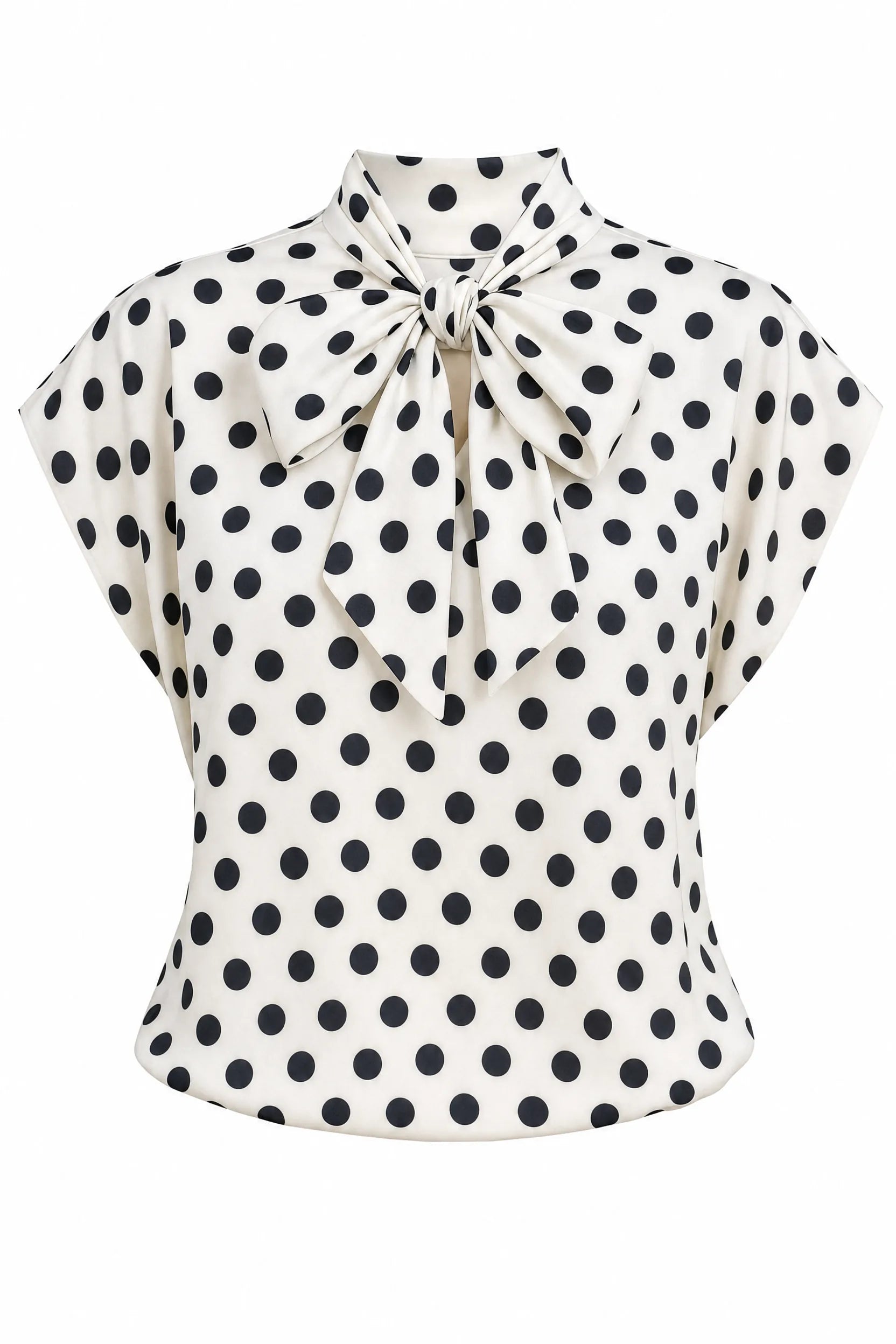 Chemisier à pois col lavallière | Lounelle Paris