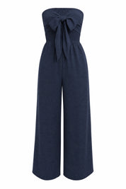 Combinaison bleu marine bandeau dos nu | Lounelle Paris