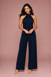 Combinaison col montant dos nu | Variante Bleu marine | Lounelle Paris
