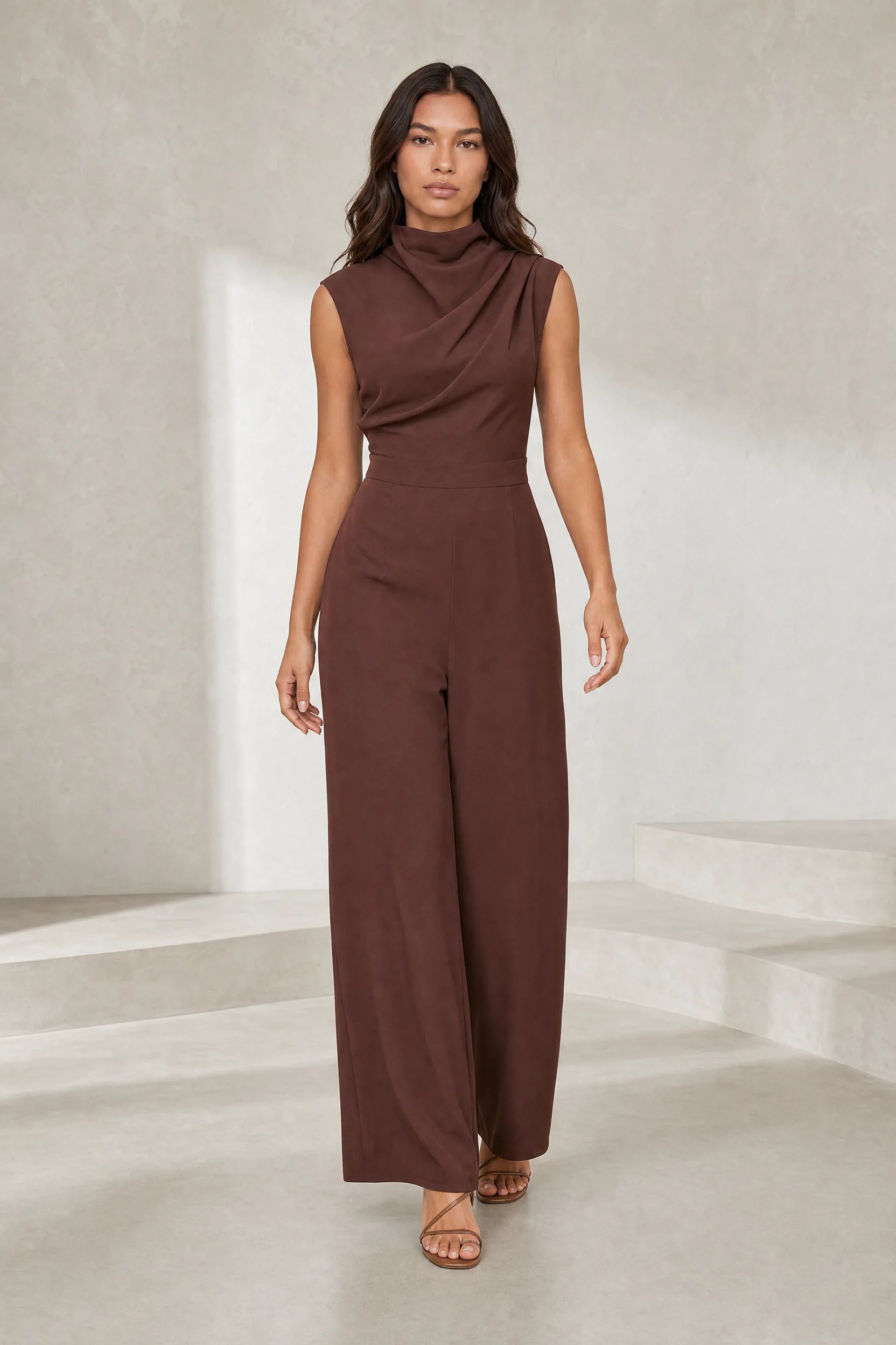 Combinaison fluide col drapé | Lounelle Paris