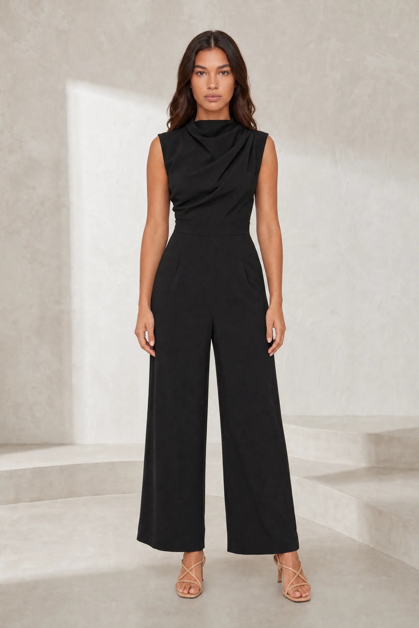 Combinaison fluide col drapé | Lounelle Paris