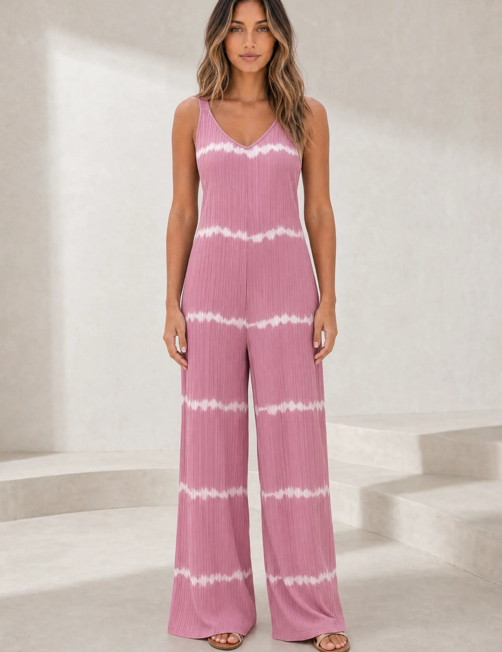 Combinaison rose plissée dos nu | Lounelle Paris