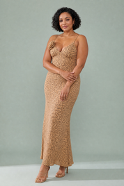 Robe longue beige à pois | Porté sur une autre silhouette | Lounelle Paris