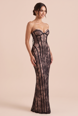Spitzen-Bustierkleid mit Schnürung am Rücken