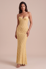 Spitzen-Bustierkleid mit Schnürung am Rücken