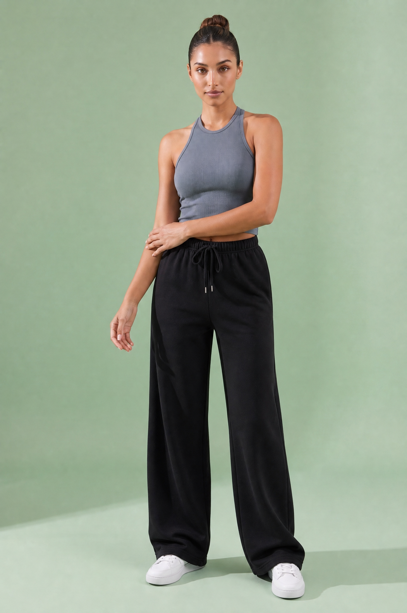 Pantalon large à cordon | Variante Noir | Lounelle Paris
