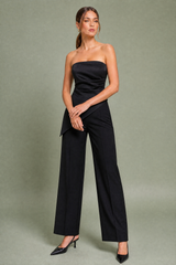 Asymmetrisches gerafftes Bustier-Top