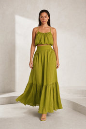 Ensemble jupe longue fines bretelles | Lounelle Paris