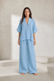 Ensemble pantalon ample col V | Lounelle Paris