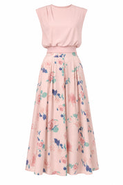 Ensemble rose floral taille haute | Lounelle Paris