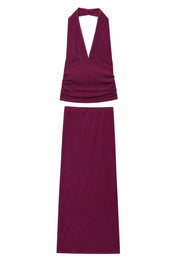 Ensemble jupe col halter | Lounelle Paris