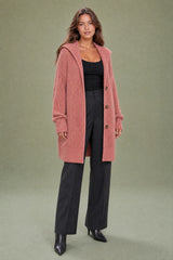 Weite Strickjacke mit Schalkragen