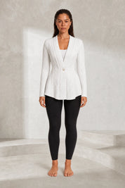 Gilet blazer texturé coupe ajustée | Lounelle Paris