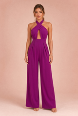 Rückenfreier Neckholder-Jumpsuit